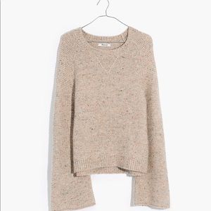 Madewell Flecked Wide Sleeved Pullover Sweater - M